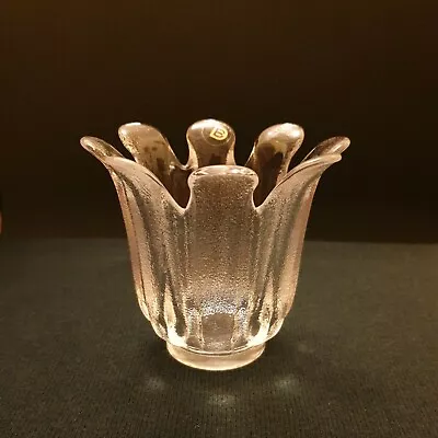 Buy Dartington Crystal Flower Vase Frosty Glass Texture Vintage • 15£