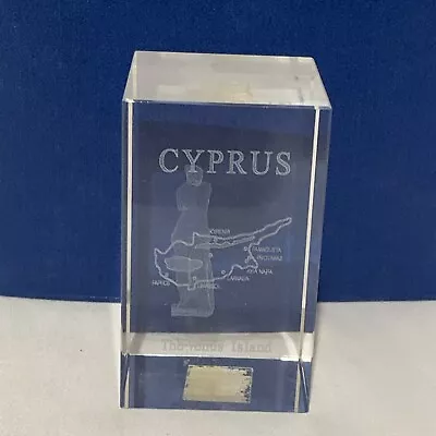 Buy CYPRUS  Glass Paperweight . 3D Laser Etched Block Paperweight • 4.50£