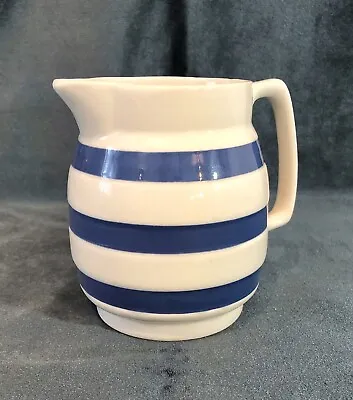 Buy Staffordshire Vintage Chef Ware Jug 4.5” Tall Lovely Condition Cornishware Style • 9.99£