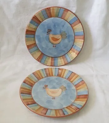 Buy ❀ڿڰۣ❀ JERSEY POTTERY Two RISE & SHINE CHICKEN HEN Ceramic SIDE / TEA PLATES ❀ • 49.99£