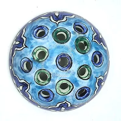 Buy Israel Iznik 60's Jerusalem Armenian Hand Painted Ceramic Pottery Flower Frog • 35£