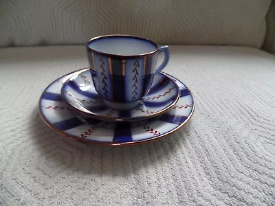 Buy Antique Staffordshire Gaudy Welsh Flow Blue Brushstroke Copper Luster Mid-1800 • 37.94£