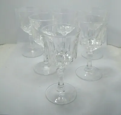 Buy 6 X  Lead Crystal Sherry Aperitif Glasses Cut  Glass B25 • 4.99£