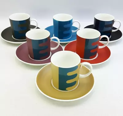Buy Susie Cooper/Wedgwood Pennant - 6x Espresso Size Coffee Cups & Saucers - Vintage • 120£