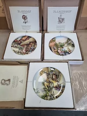 Buy Royal Doulton Decorative Plates - The Lacemaker,thatcher And Spinner • 10£