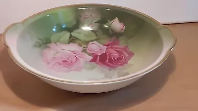 Buy Thomas Sevres Bavaria Porcelain 10” Serving Bowl Hand Painted Rose Signed • 28.81£