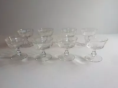 Buy Set Of 8 Crystal Sherbet  Etched Flower Elegant Glassware Vintage • 28.45£