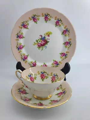 Buy Stanley Fine Bone China Tea Cup & Saucer Set With Snack Plate, Roses • 27.02£