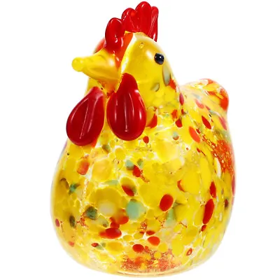 Buy  Glass Chicken Ornament Crystal Adornment Hand Blown Ornaments • 13.98£