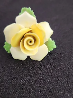 Buy Royal Adderley Bone China Floral Pin Made In England Yellow Rose • 7.68£