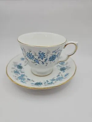 Buy Vintage Colclough Vintage  Braganza China Blue Braganza Tea Cup Saucer Duo • 5£