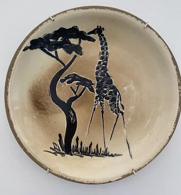 Buy Unique Hand Painted Decorative African Signed Plate Giraffe • 4.99£