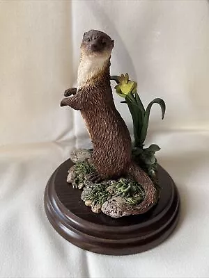 Buy Royal Doulton Otter Figurine On Wooden Stand 14cm • 0.99£