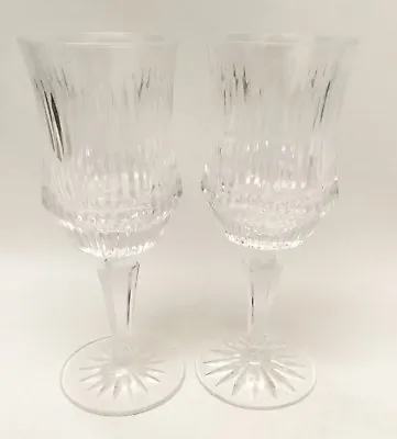 Buy VTG Wedgwood/Galway Irish Crystal CORRIB Set Of 2 Water/Wine Goblets Glasses • 71.13£