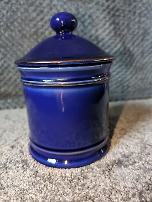 Buy Cobalt Blue Hornsea Pottery Storage Jar With Lid • 7.50£