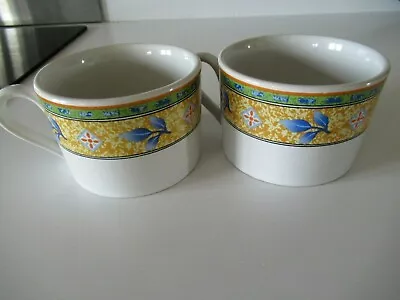 Buy Royal Norfolk Ceramic Pottery  Diamond And Leaf  Design: Two Cups  • 4.99£