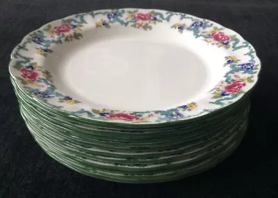 Buy Royal Doulton Floradora Green Dinner Plates  5 Available • 40.30£