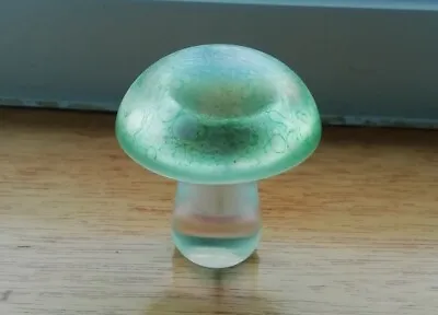 Buy John Ditchfield (Glasform)  Iridescent Green Handblown Art Glass Mushroom. • 35£