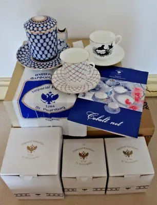 Buy Imperial Lomonosov Porcelain 3 Cups & 3 Saucers   B.new • 128.99£