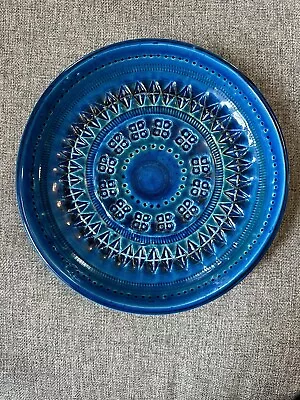 Buy Vintage Bitossi Rimini Blue Aldo Londi Art Pottery Bowl 9” X 1 1/2” • 189.45£