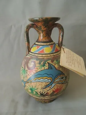 Buy Collectible Ceramic Hand Made Vase Artist G. Kritsotaki Copy Crete Museum Greece • 57.26£