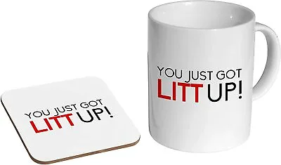 Buy Litt Up Mug Cup -You Just Got Litt Up Mug Suits Inspired Mug & Coaster Xmas Gift • 10.99£