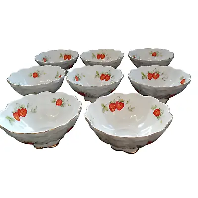 Buy 8X Queens Virginia Strawberry Bone China Bowls • 15.99£