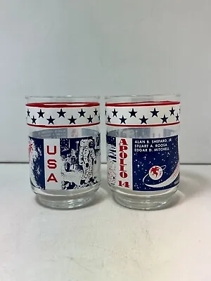 Buy Apollo 14 Commemorative Libbey Glasses - 1970s Space Collectibles • 11.37£