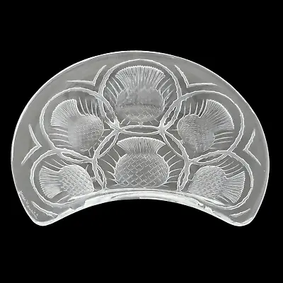 Buy Rene Lalique Crescent  Thistle  Salad Plate Frosted Colorless France • 122.96£