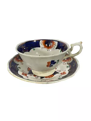 Buy Gaudy Welsh   Pinwheel' Tea Cup With Saucer (G4) • 15.63£