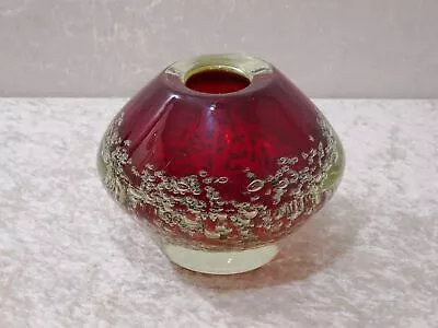 Buy Heavy Design Glass Vase Bubbles - Vintage Around 1970 - Zwiesel? Murano? - 1,6 • 126.71£