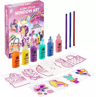 Buy TBC The Best Crafts Window Art For Kids Gel Cling Decorations Stained Glass Kit  • 13.55£