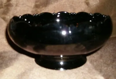 Buy Vintage Depression Glassware Black Bowl Double Shield L.E. Smith Glass Co. 1920 • 12.39£