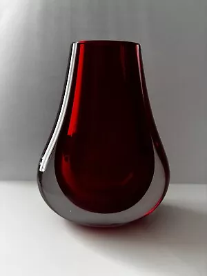 Buy Vintage Whitefriars Mid Century Hambone Cased Red Vase Geoffrey Baxter C1960s • 29.99£
