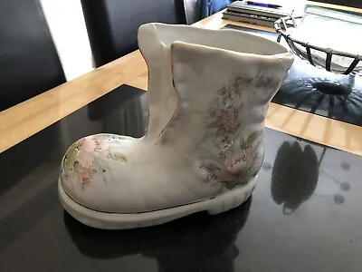 Buy Maryleigh Staffordshire Pottery Floral Decorative Boot With Floral Design • 0.99£