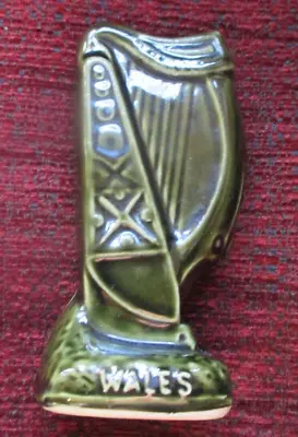 Buy Vintage Grainan  Studio Ceramic Welsh Harp Vase, Art Pottery Retro Wales Celtic • 4.50£
