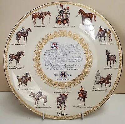 Buy Vintage Aynsley The Horse Bone China Plate C1976 Made In England Limited Edition • 47£