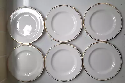 Buy Vintage Duchess Bone China  Ascot  Design White & Gold Rimmed Tea / Side Plate. • 11.99£