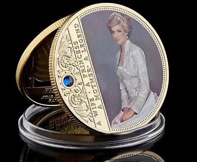 Buy British Diana Princess Rose Coin Silver Gold Professional Commemorative Collect • 7.50£