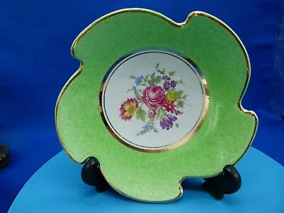 Buy Royal Victoria Pottery Wade Vintage Green Floral Dish Gold Edge • 28£