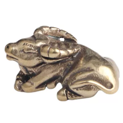Buy  Cattle Shape Paperweight Bull Sculpture Brass Cow Ornament Chinese Style • 7.99£