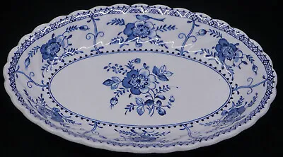 Buy Vintage Johnson Brothers Blue Indies Pattern Oval Serving Bowl, 8 In., England • 12.32£