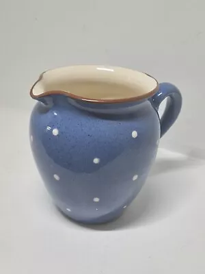 Buy Lovely Vintage Blue/White Polka Dot Dartmouth Jug Devon English Pottery Creamer • 18£