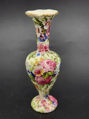 Buy Vintage Royal Winton Grimwade England Summertime Chintz Mini Vase Gold Trim 5  • 43.15£