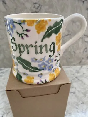 Buy New Boxed EMMA BRIDGEWATER ‘Spring’ Forget Me Not & Primrose Half Pint Mug 1st • 24.99£