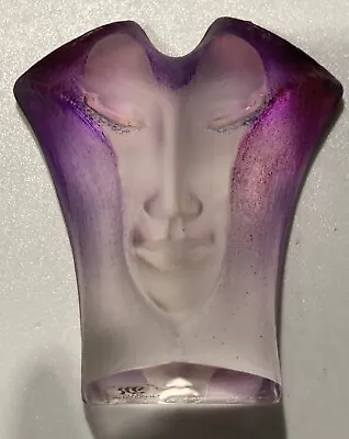 Buy VTG Mats Jonasson MORGANA Sweden Abstract Face Glass HTF Purple Signed Number • 125£