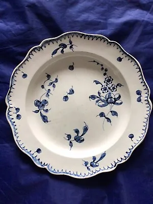 Buy 18th C English Blue & White Handpainted Creamware Plate,scattered Flowers • 89£