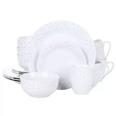 Buy VEWEET ORION Dinner Set 16Piece Porcelain Tableware Plate Bowl Set Service For 4 • 45.99£