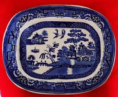 Buy Willow Pattern Blueware Platter Victorian J. Jackson & Co. C1870-1887 • 28£