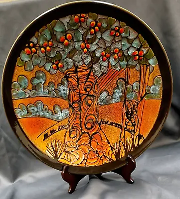 Buy Vintage Poole Pottery Aegean Large Plate Diana Davis Tree Rare Design • 100£
